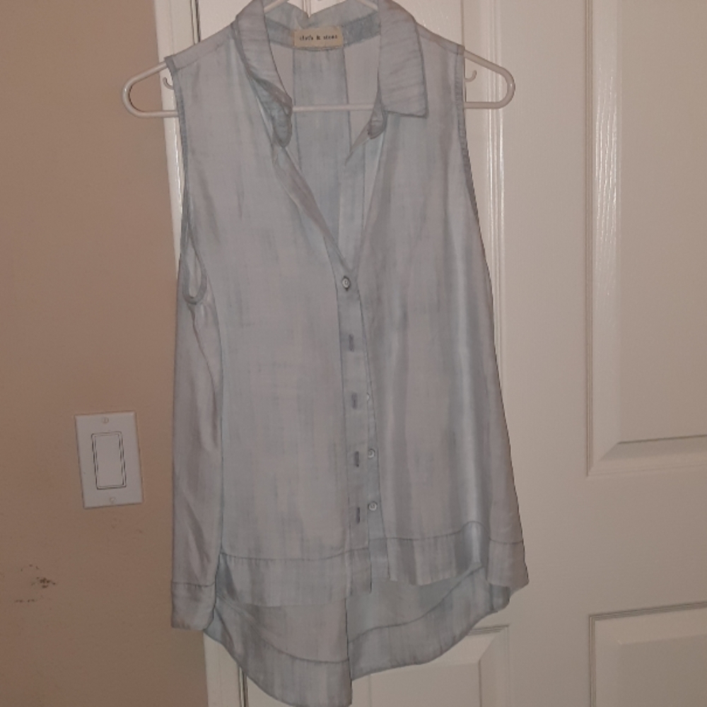 Cloth and stone hi- low  sleeveless shirt